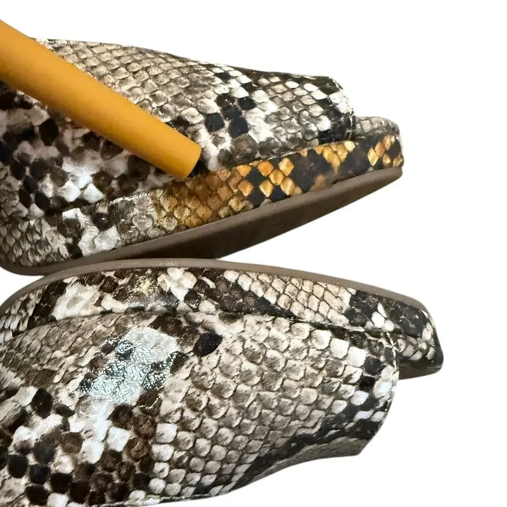KELLY & KATIE Nerani Python Slingback Heel SZ 7M